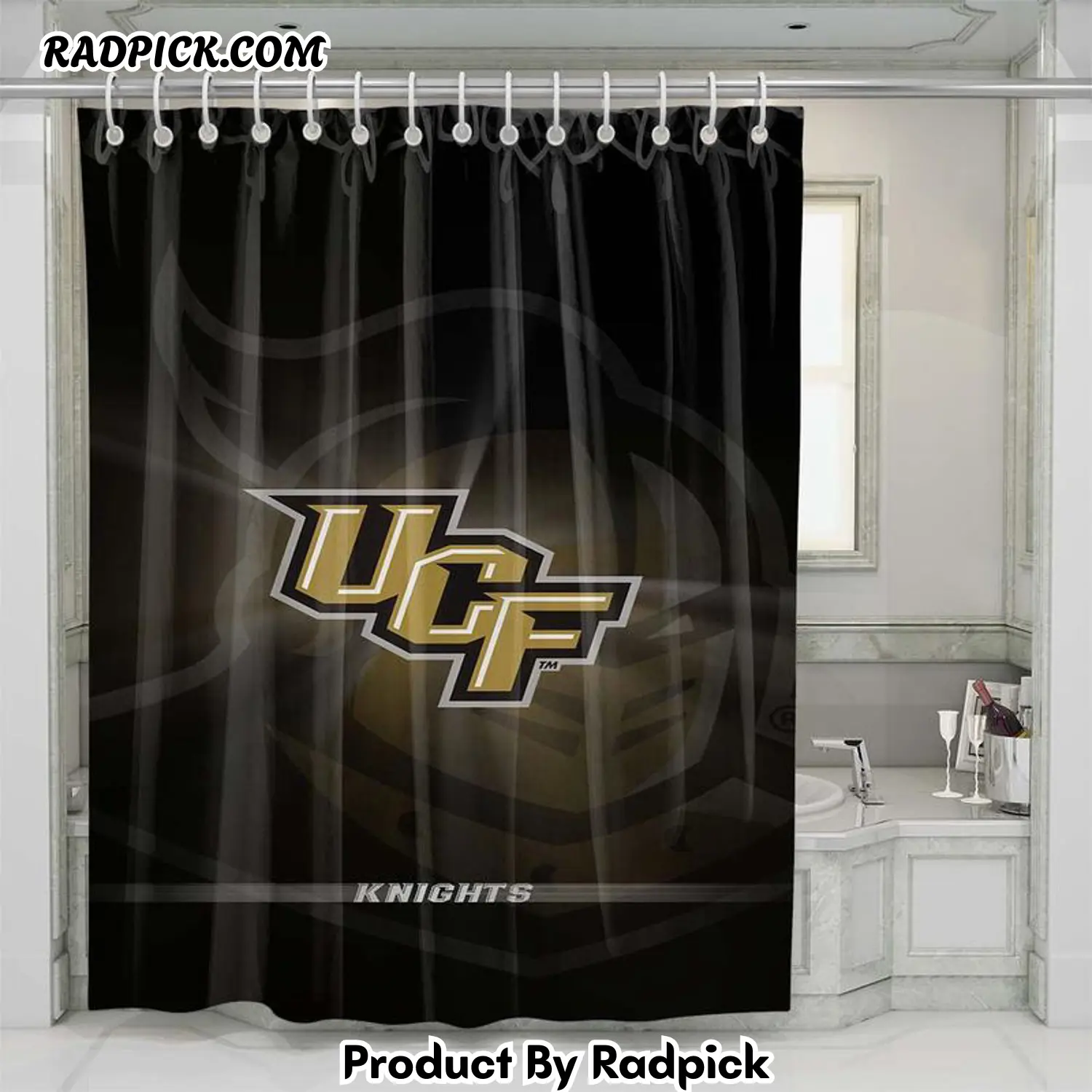 Ucf knights 02 shower curtain set bathroom set for bathroom decor best gift for friends rp38748